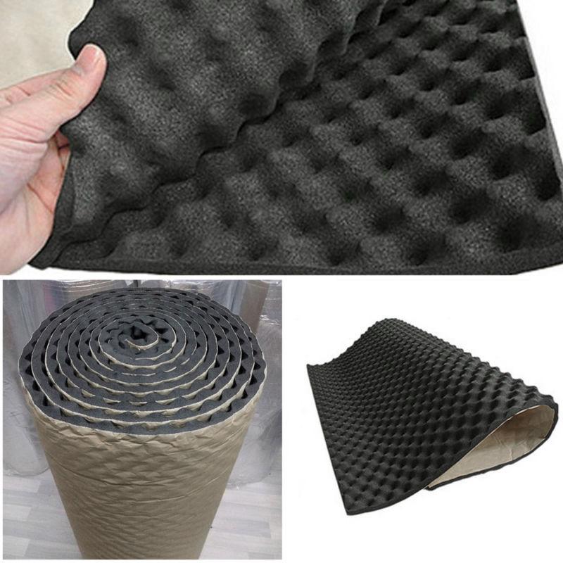 Auto Studio Sound Acoustic Absorption Car Heatproof Wave Foam Deadener Car Soundproof Cotton Insulation Mat Hood Soundproofing Heat Shields 2