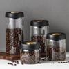 Coffee Beans Vacuum Sealed Borosilicate Glass Tank Moisture Proof Air Extraction Cereals Storage Jar for Kitchen Tea Storage