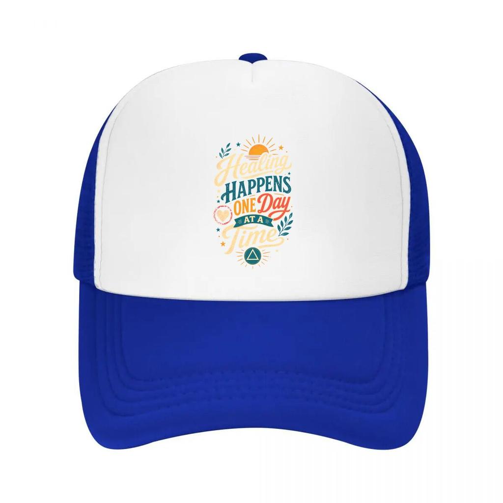 Recovery Strength Inspirational Typo Mesh Baseball Cap Casual Hat Outdoor For Womens Unisex FeUnisex