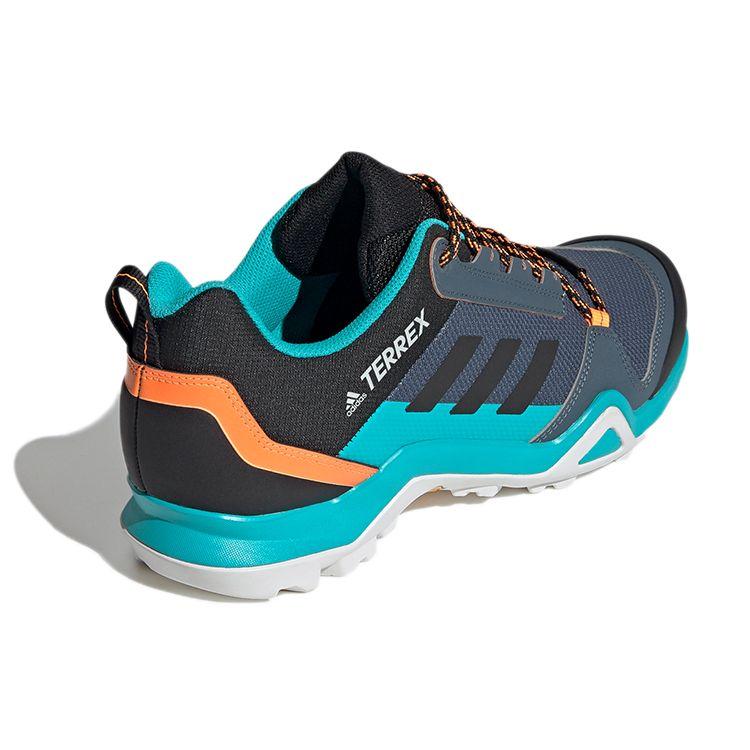 adidas Кроссовки Terrex AX3 Legacy Blue для мужчин, основной черный/сигнальный оранжевый, FV6852