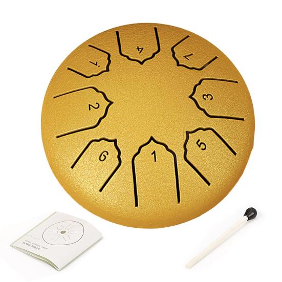 Rain Drum for Outside Garden 4 Inches 8 Notes Steel Tongue Drum Meditation Rain Chime Musical Instruments Mini Handpan Drums