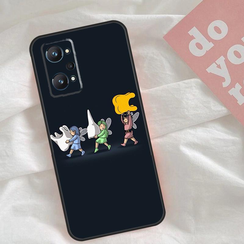 Чехол с рисунком зубов для стоматолога Для Realme C51 C75 C63 C61 C55 C53 C35 C65 C67 C71 15 11 12 13 14 Pro Plus GT6 GT7 Pro