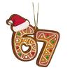 Christmas 67 Acrylic Ornament Funny 67 Meme Hangning Ornament Six Seven Gingerbread Christmas Tree Decoration Gift for Teens Kids Family Friends