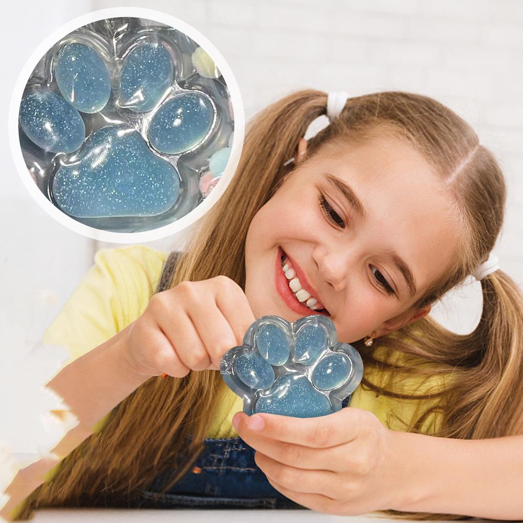 Ice Transparent Glitter Cat Pinch Fun Transparent Decompression Toy Vent Creative High Value Simulation Novel Toy Gift