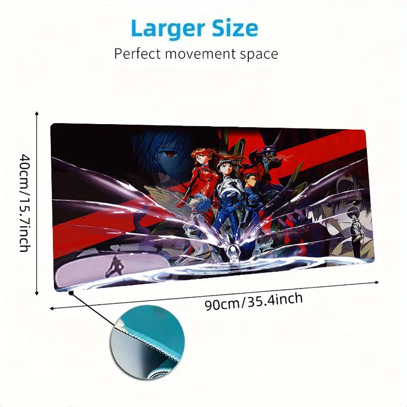 Neon Genesis Color Mouse Pad Large Gaming Table Cushion Non-slip Laptop Tablet Big Mousepad XXL Mat Mini PC Playmat With Lock edge