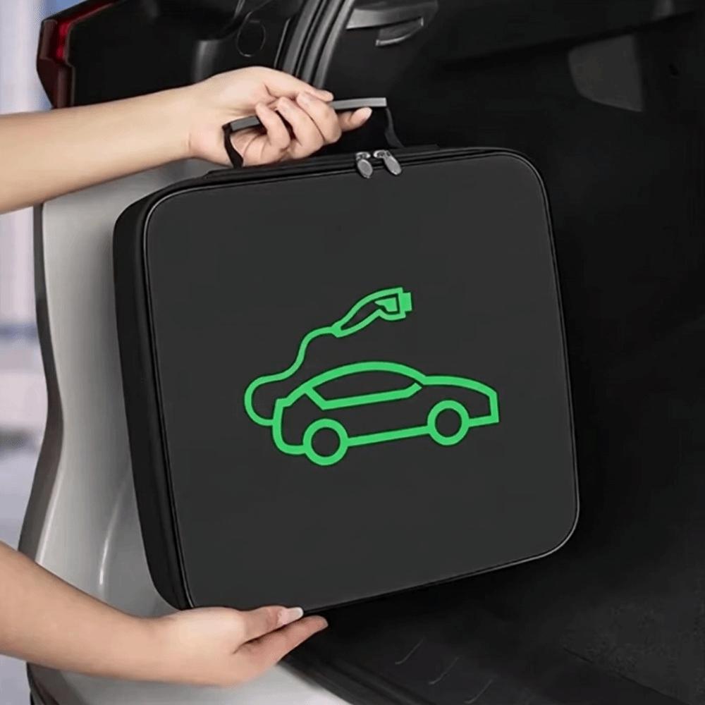Spacious Inner Space EV Charging Cable Storage Bag Car Charging Cable Organizer Bag Outdoor Use