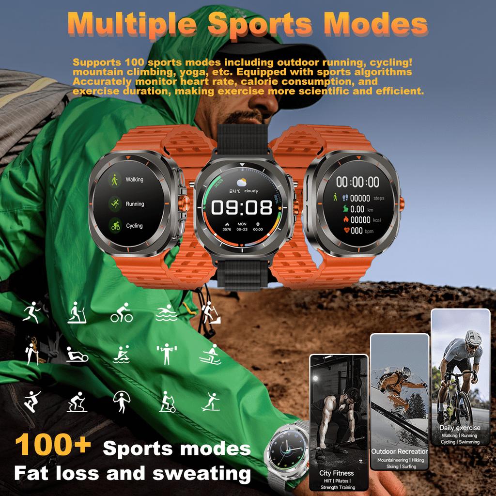 2024 New Smart Watch 7 Ultra Men AMOLED Screen Multi-Function Sports Fitness Tracker Health Women Smart Watch for OPPO VIVO