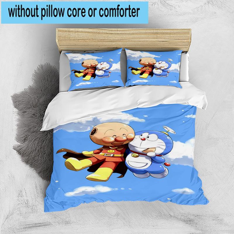 Superhero Parade 3pcs Bedding,Including 1pc Duvet Cover And 2pcs Pillowcases Perfect for Christmas,Ideal for Bedroom, Dormitory