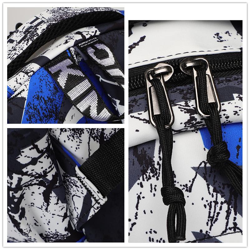 Men Black Backpack Unisex Travel Fashion White Backpack Students Teenager Boys Girls School Bags Canvas Waterproof Bag