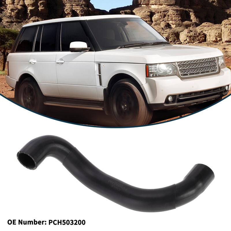 X Autohaux Radiator Hose Heater Hose for Land Rover Range Rover III (L322) 2002-2012 No.PCH503200 Rubber Water Pipe Black 1 Pc