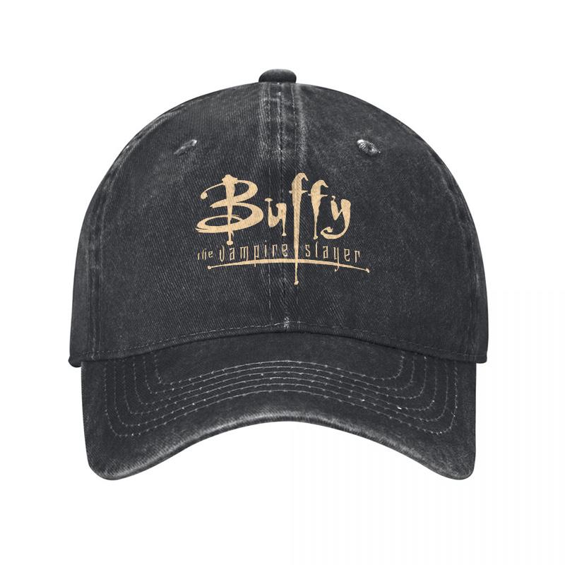 Buffy The Vampire Slayer Washed Canvas Baseball Cap Classic Logo Design Unisex Adjustable Hat Vintage Style Casual Wear