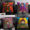 V-Virgin Mary Anime Children Pillow Case Natural Linen Double-Sided Printing Sofa Home Decor Cushion Cover