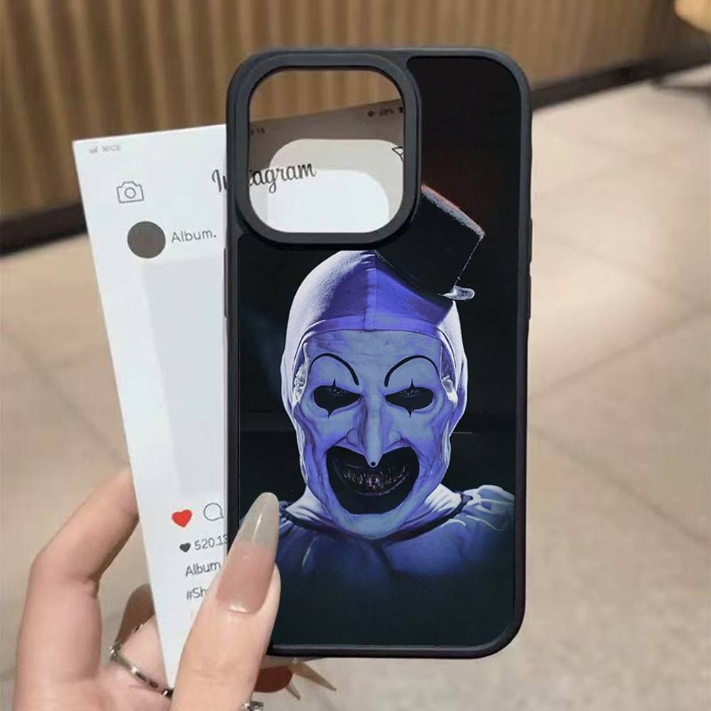 The-Clowns-horrors-T-Terrifier Black Silicone Hard Plastic Phone Case For Iphone 17 Air 16 15 14 13 12 11 Pro Max PC+TPU Cover