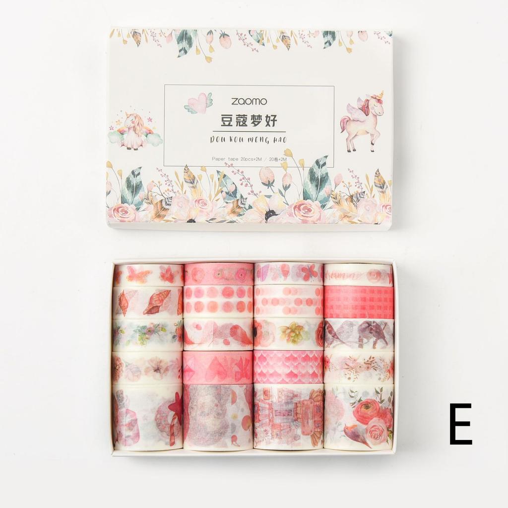 20 шт./компл. клейкие ленты наклейки декоративные канцелярские ленты васи лента бумага DIY планировщик малярная лента