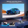 Портативный Bluetooth-проектор с электрической фокусировкой, функцией зеркалирования экрана и несколькими вариантами вилок