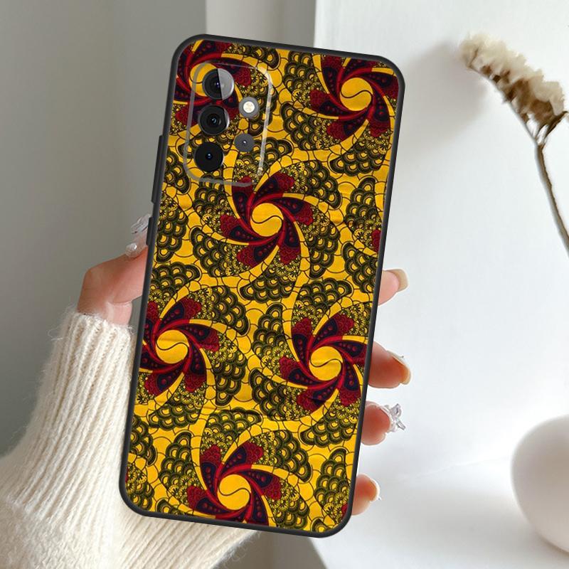 African Style Fabric Print Case For Samsung Galaxy A16 A26 A36 A56 A55 A35 A15 A54 A34 A14 A52 A32 A12 A13 A33 A53 A17