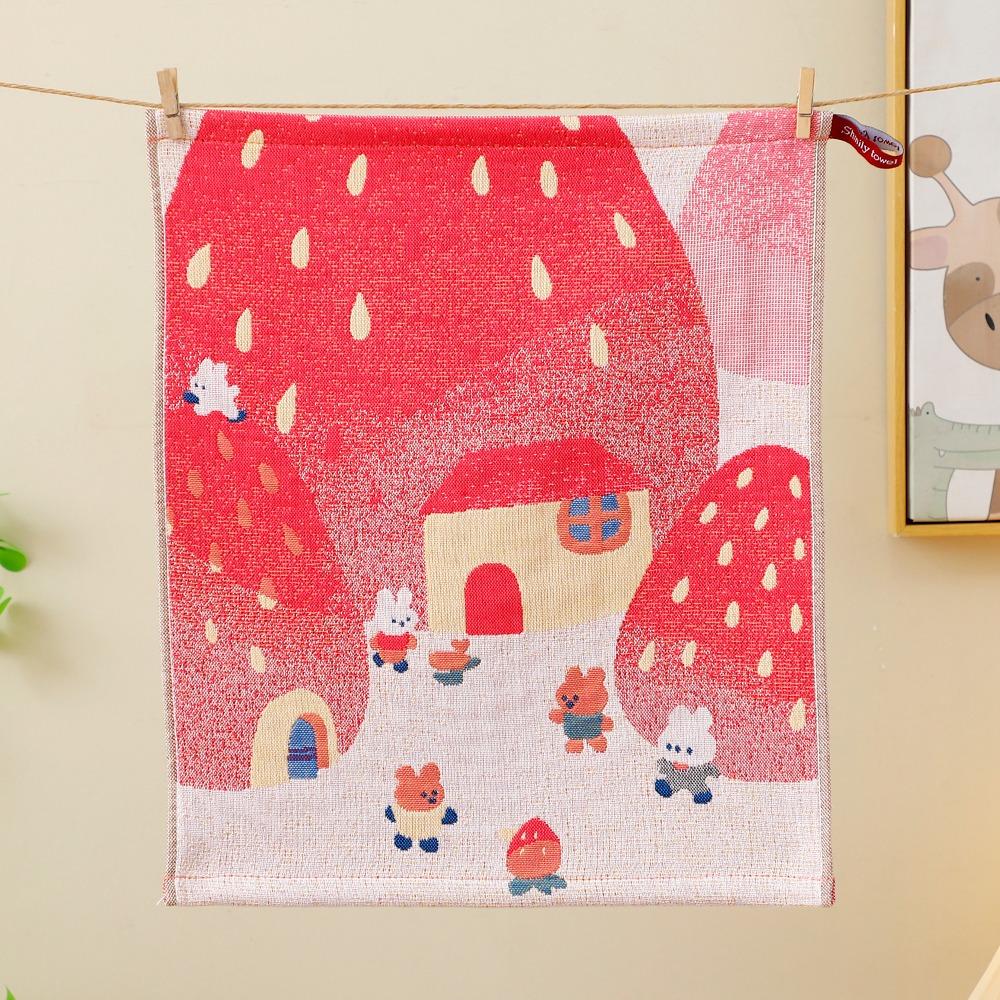 Cartoon Handkerchief Towel 34x40cm Pure Cotton Dish Cloth Cute Kitchen Towel Home Restaurant