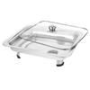 Steel Buffet Grilling Plate Food Holder Stainless-steel Pan for Party Metal Tray Bread Serving Four-leg Dishes
