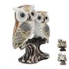 Статуэтка совы из смолы, реалистичная, художественная, декоративная, стоящая статуя совы, украшение для сада, гостиной 