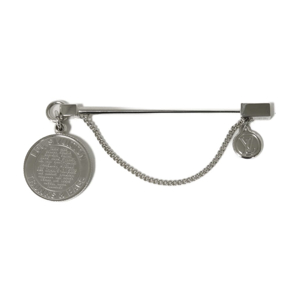 Used 12564 Traveler Stamps MP1799 7987 Archive Chain Medal Coin Pin Brooch Excellent Condition LV Circle Metal Silver