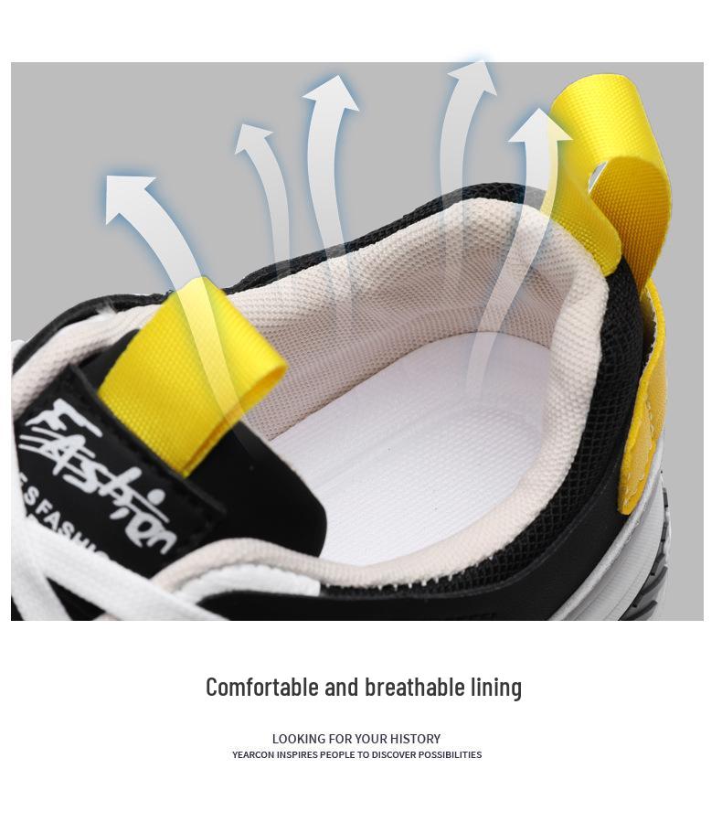 2024 Лето Универсальные мужские легкие модные кроссовки - Трендовые повседневные белые спортивные туфли на толстой подошве