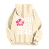 Women's Fashion Long Sleeve Sweatshirt Letter Printed Hooded Drawstring Pullover Oversized Pocket Sweatshirt Top