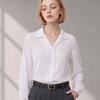 Melting Brown Women Semi Loose Fit Long Sleeve Shirt Open Collar Pajama Shirt Bl
