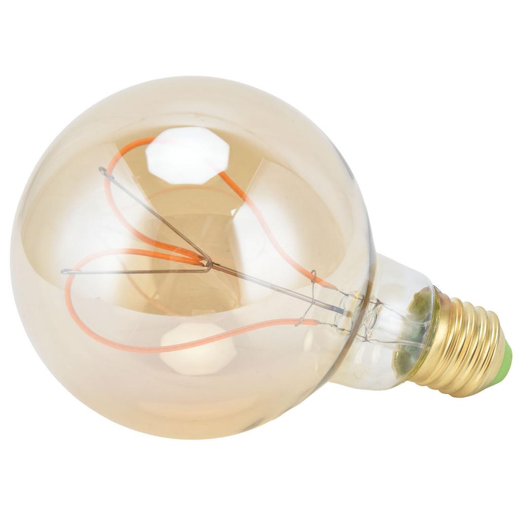 G95 Сердцевидная светодиодная ретро-лампочка E27 с регулируемой яркостью, винтажная лампочка 110 В 4 Вт для спальни, теплый свет