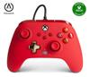 Улучшенный проводной геймпад с двойной вибрацией для Xbox Series, Xbox, Windows. 2 года гарантии. Геймпад PowerA, Красный, Функции, Кнопки, XS, One, ПК, 10/11