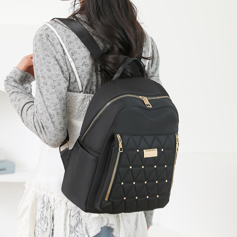 Женский рюкзак с заклепками, маленький рюкзак, легкая дорожная сумка