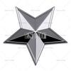 1pc Car Styling 3D Five-pointed Star Decorative Metal Alloy Adhesive Emblem Trunk Badge Fender Sticker Body Decal Car Accessory
