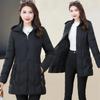 Women's Long Cotton-padded Clothing Autumn and Winter New Cotton-padded Jacket Slim-fitting Cotton-padded Clothing Casual Warm Jacket