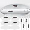 Jeep 8pcs Car Door Handle Stickers Transparent Protector Film For Jeep Renegade Compass Grand Cherokee Wrangler Patriot Rubicon
