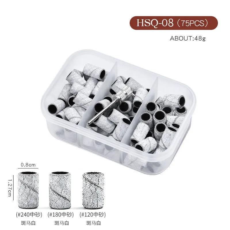 50/75/100 шт. Насадки для педикюра, шлифовальные ленты, насадки для шлифовки ногтей, маникюрные головки, фрезы для удаления геля, аксессуары для сверления