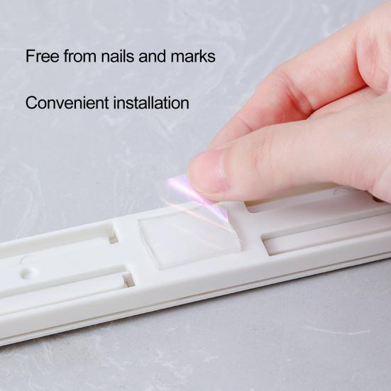 2 шт. монтажная направляющая для хранения без перфорации, простая установка, контейнер для хранения, направляющая, фурнитура, кухонные принадлежности