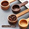 1PC Short/Long Measuring Wood Spoon Coffee Bean Kitchen Spice Cooking Spoon Sugar Coffee Scoop Salt Seasoning Honey Teaspoons