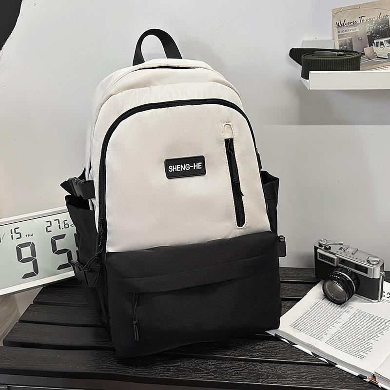 School bag women's fashion new junior high school high school college student large capacity backpack ins simple travel backpack men