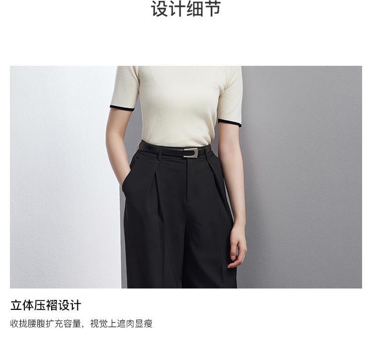 Three dimensional pleated wide leg casual pants for women in the spring and autumn of 2025, with a new temperament for commuting women
