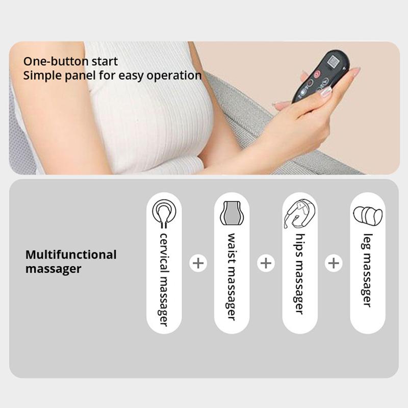 3D многофункциональное массажное кресло для талии и спины, разминающий массаж плеч и шеи, вибрационный массажер для всего тела Tuina