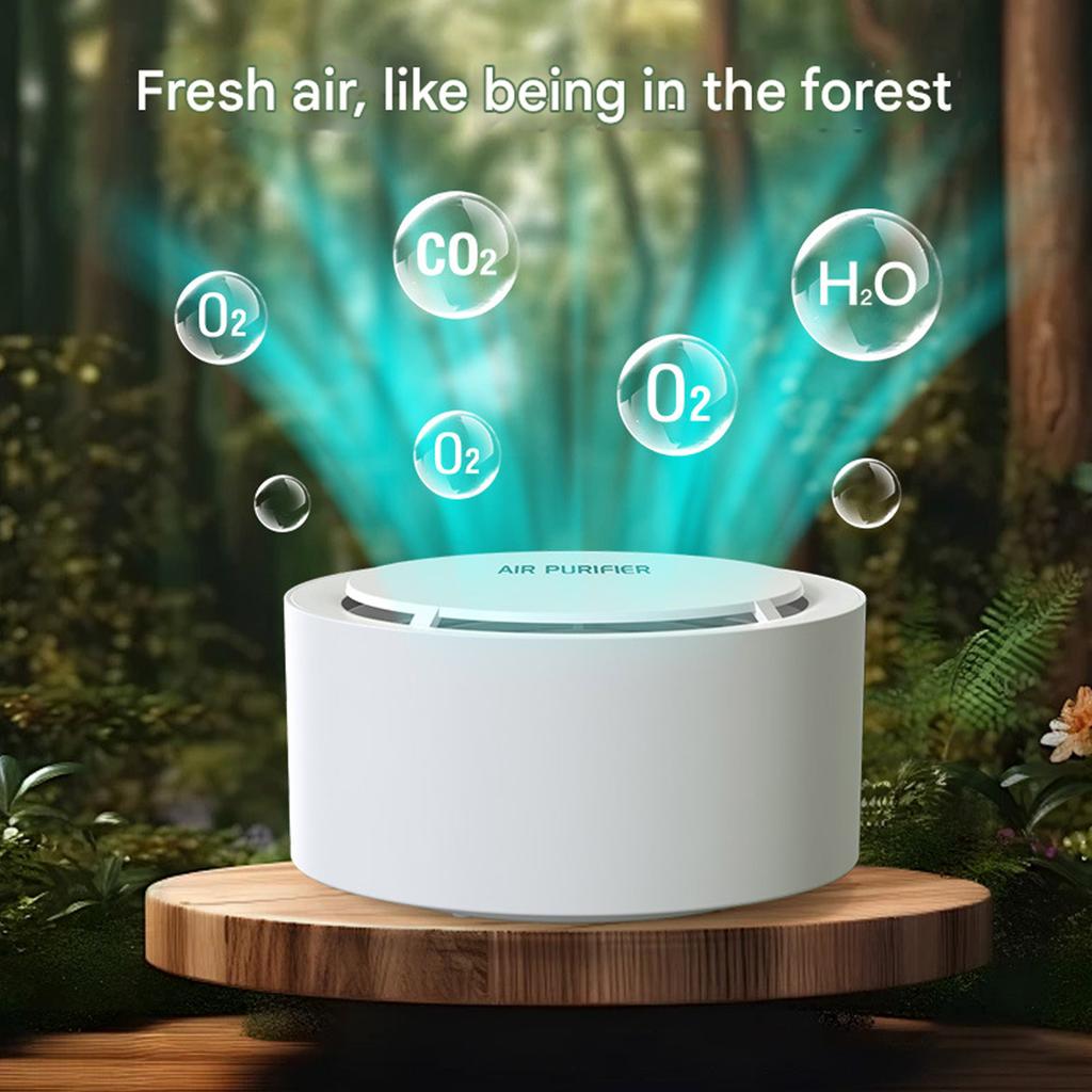 Мини Настольный Очиститель Воздуха - Портативный Устранитель Дыма для Дома Автомобиля с HEPA Фильтром для Удаления Пассивного Дыма и Запахов
