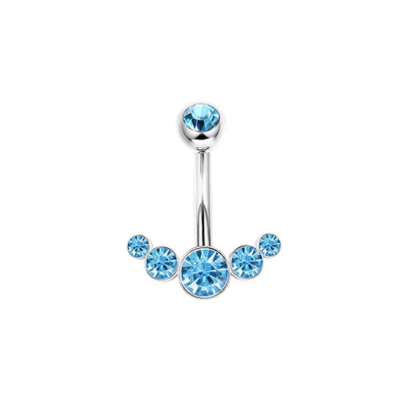 Нержавеющая сталь бабочка гипоаллергенный пупок пупок кольцо японская и корейская синяя серия Простые модные сексуальные украшения богини