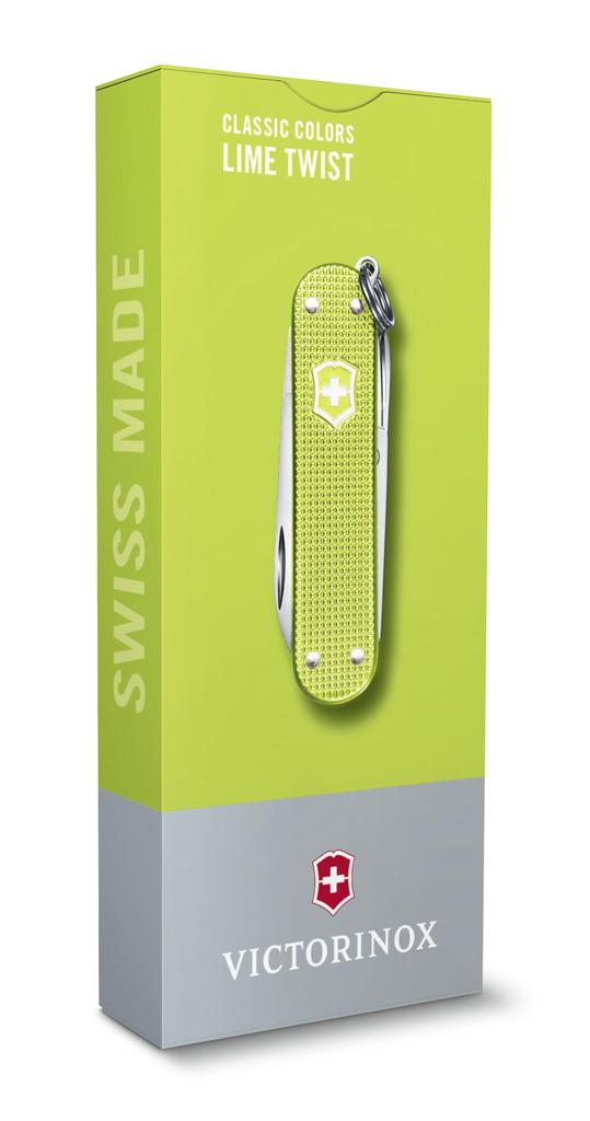 VICTORINOX Classic ALOX Classic Colors Lime Twist Нож Швейцарской Армии Нож Товары для Предотвращения Катастроф Отдых на Природе Кемпинг Подарок Ножницы Плоская Отвертка