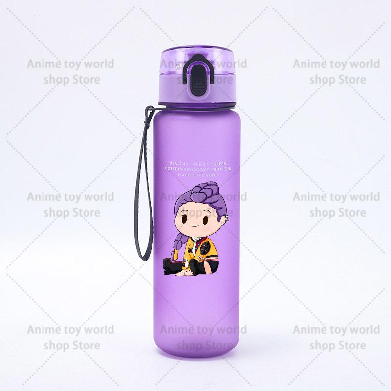 KPop Demons Hunters Large Capacity Sports Water Bottle Motivational Leak Proof Portable Reusable Cups Outdoor Travel Gym Jugs