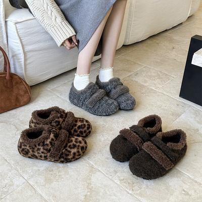 Новая бархатная женская верхняя одежда, темпераментные плюшевые туфли на одной педали, ретро одинарные туфли на липучке