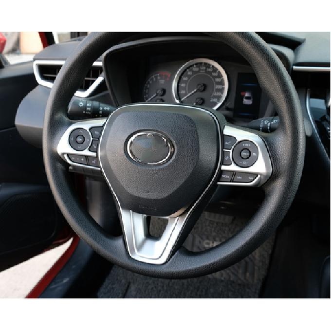 Car Steering Wheel Trim Matte silver 3pcs For Toyota Corolla -2026