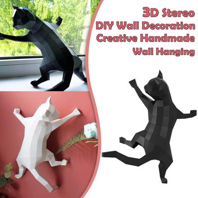 Модель CAT-3D Стерео Украшение стены своими руками DIY Креативная настенная подвеска ручной работы