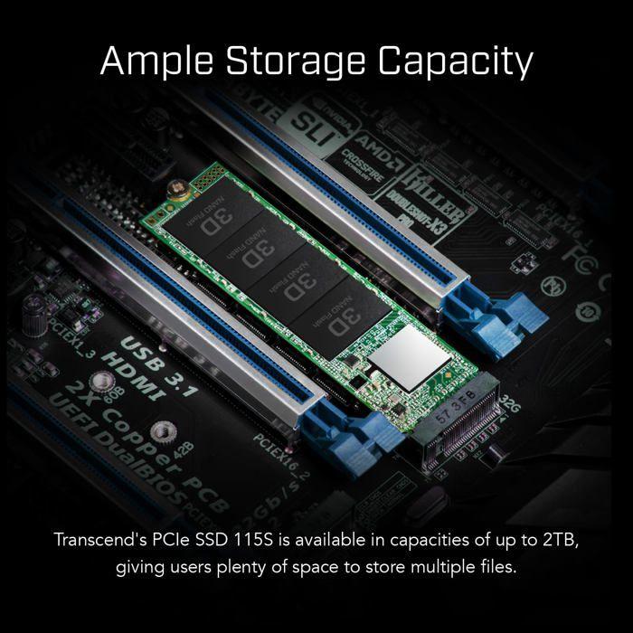 Transcend 500 ГБ M.2 2280 PCIe Gen3x4 NVMe TLC