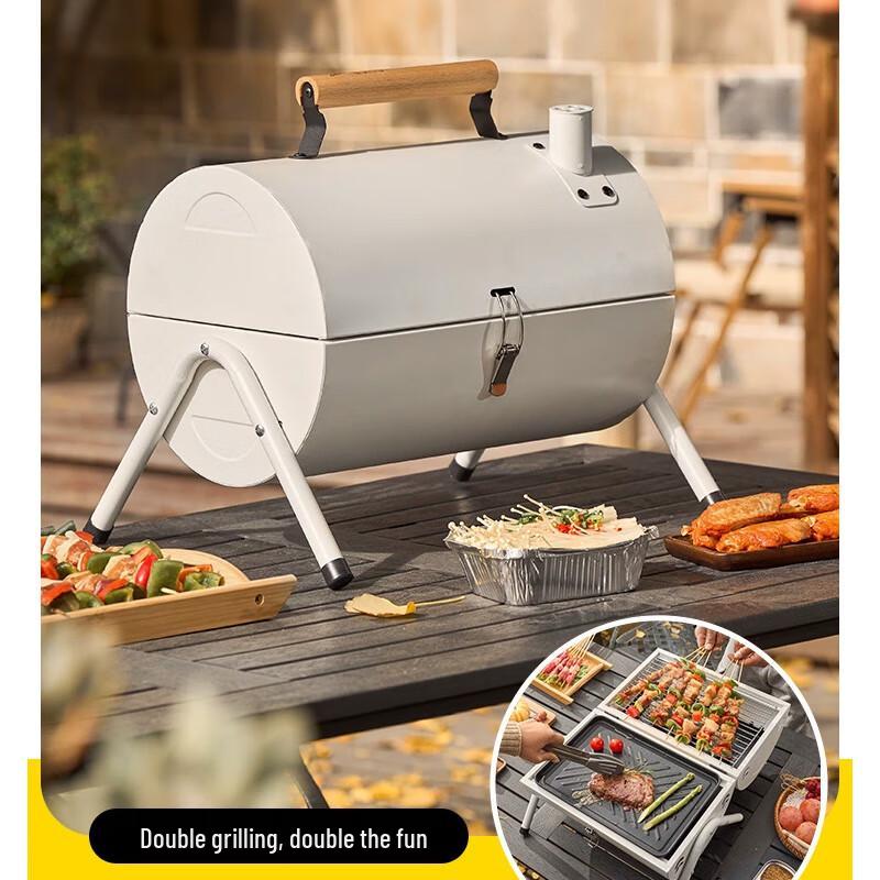 Outdoor Charcoal BBQ Grill and Fire Pit