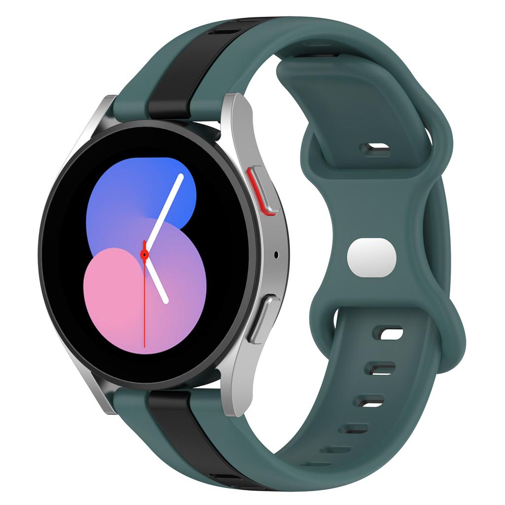 Силиконовый ремешок 20 мм 22 мм для Samsung Galaxy Watch 6/5/4/3/Gear S3/Huawei Watch GT 4 3 Pro Двухцветный браслет для Amazfit GTR/GTS