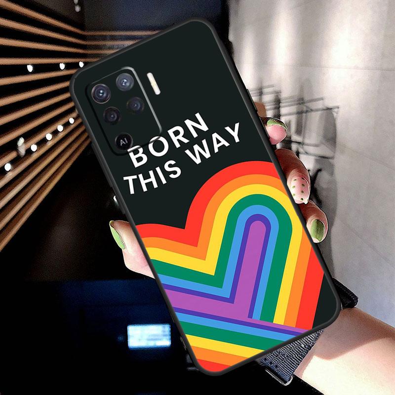 Чехол с радужным флагом ЛГБТ для Oppo A74 A54 A94 A80 A60 A40 A18 A38 A58 A78 A98 A96 A76 A16 A15 A17 A57 A77 A5 Pro